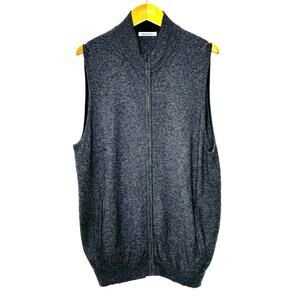 Woolovers zip front‎ wool/cashmere sweater vest